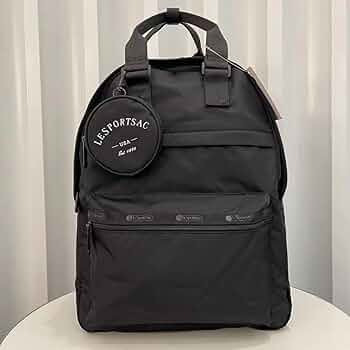 新品 レスポートサック ブラック 無地 バックパック リュック 大容量 LeSportsac - 新品 レスポートサック LeSportsac リュックサック